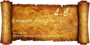 Lengyel Cirilla névjegykártya